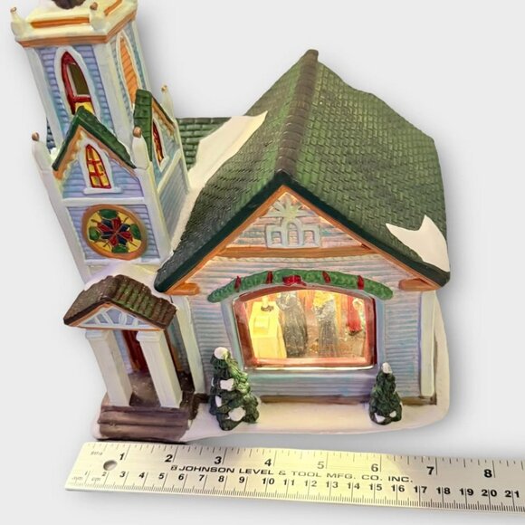 Norman Rockwell Christmas Village Church Building - Picture 9 of 10